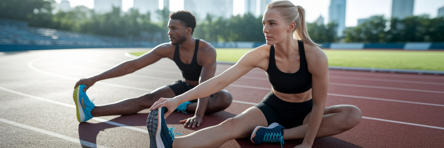 Plant-based athletes preparing for workout.