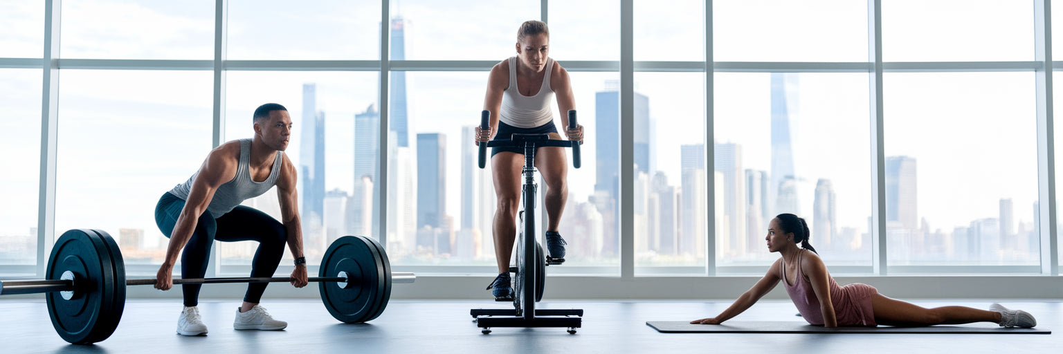 Plant-based athletes working out energetically