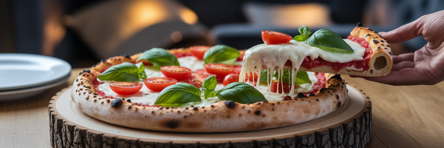 High protein vegan pizza slice