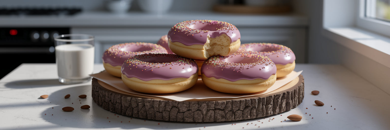 High-protein sugar-free vegan donuts