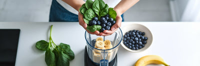 Fresh ingredients for a vegan protein smoothie