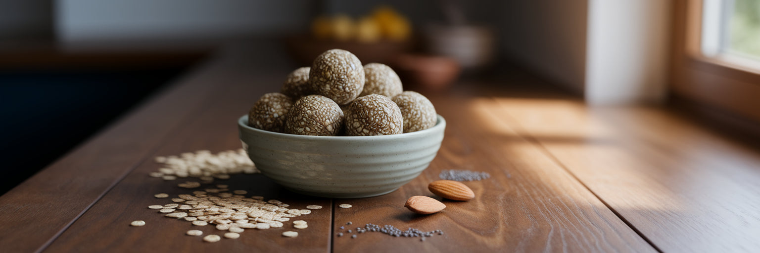 Homemade vegan protein energy balls