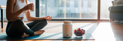 Person enjoying a post-workout protein smoothie