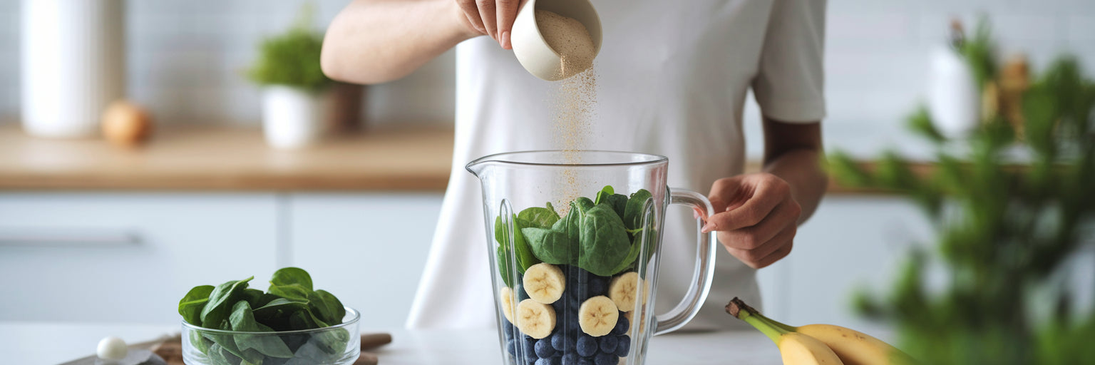 Making a healthy vegan protein smoothie