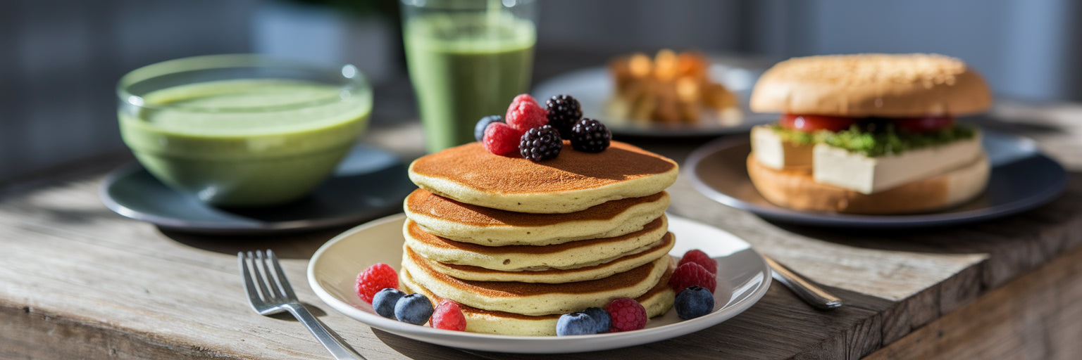 High-protein vegan breakfast spread for athletes