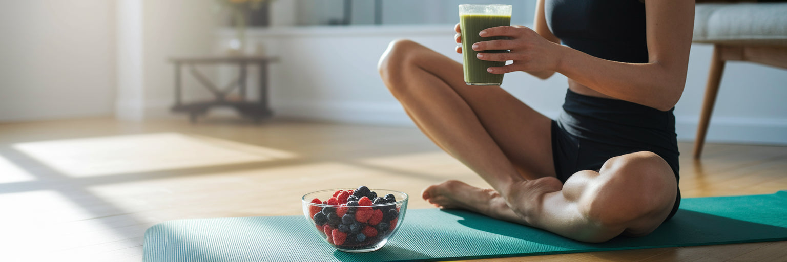 Person enjoying a healthy vegan smoothie.