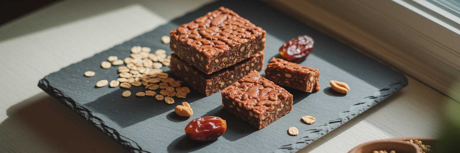 Homemade vegan high-protein energy bars