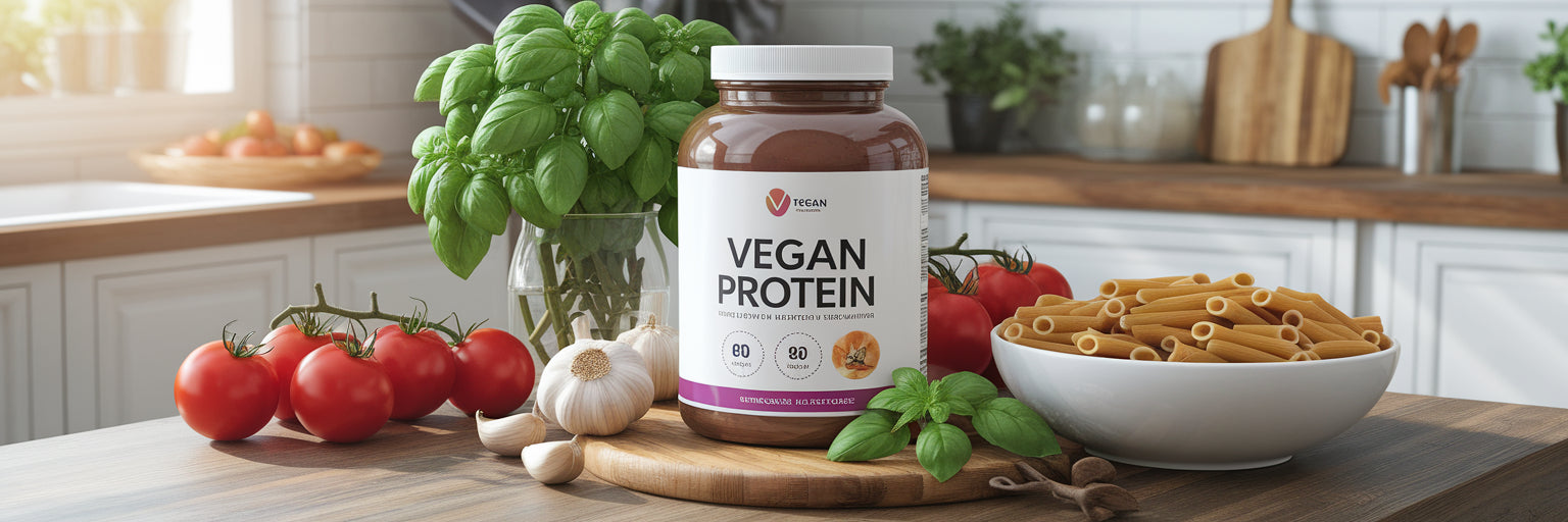 Ingredients for high-protein vegan pasta