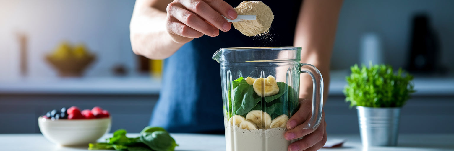 Preparing a vegan protein smoothie