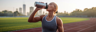 Athlete recovering after a workout.