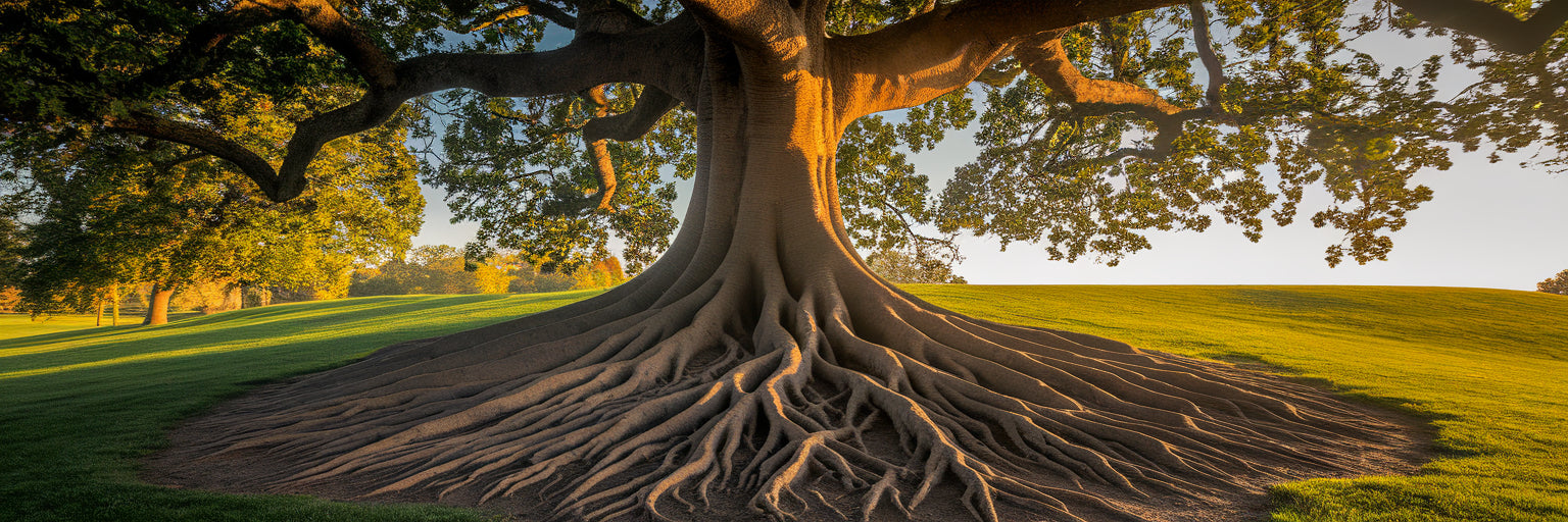 Strong rooted tree symbolizing resilience.