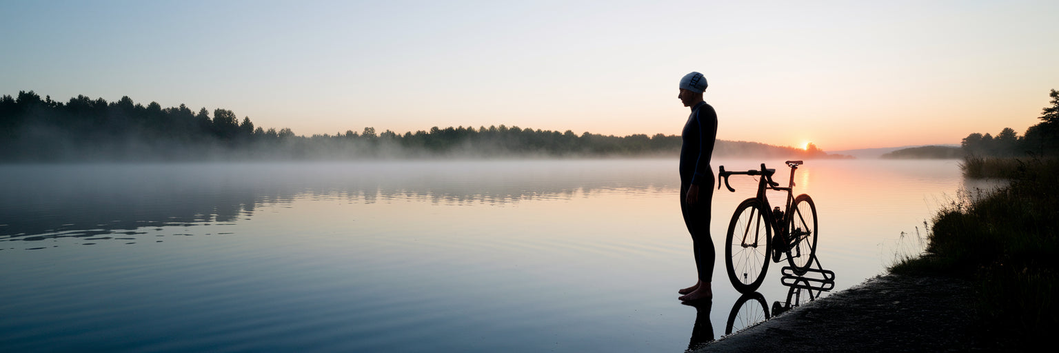 Triathlete preparing for Ironman training.