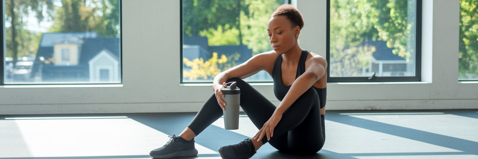Athlete recovering peacefully after a workout.