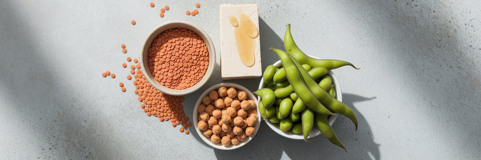 Diverse spread of vegan protein sources