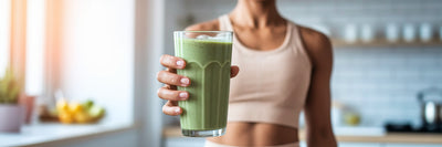 Person enjoying a healthy vegan smoothie