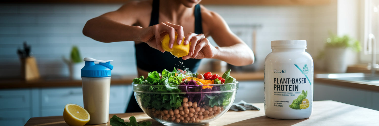 Person preparing a healthy vegan meal